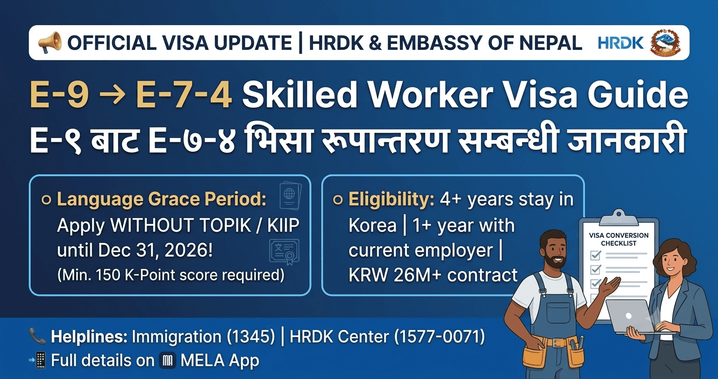 HRDK E-9 to E-7-4 Skilled Worker Visa Conversion Guide